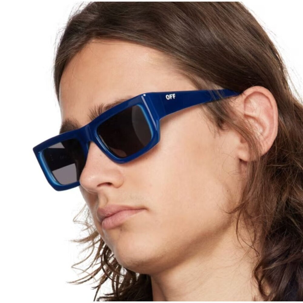 NWT Off-White Prescott Blue Cat Eye 53mm Sunglasses